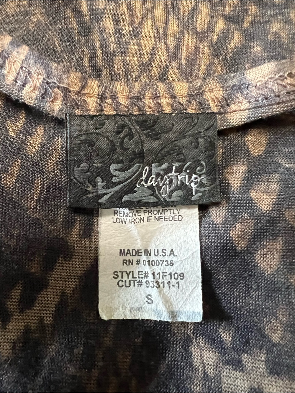 Daytrip Mixed Animal Print Patchwork Tank Top with Rhinestones - Picture 6 of 7